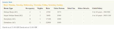 tariff of karjat heritage